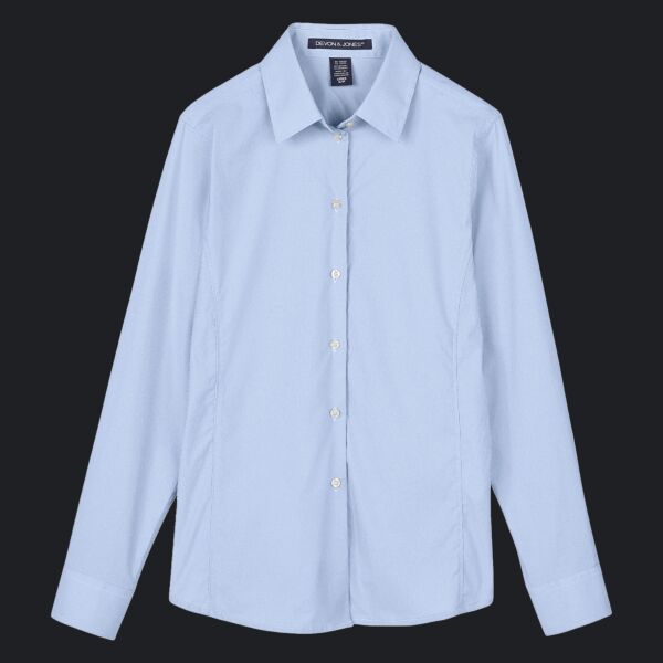 CrownLux Performance® Ladies' Microstripe Shirt Thumbnail