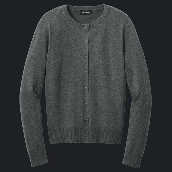 Women's Easy Care Crewneck Cardigan Sweater Thumbnail