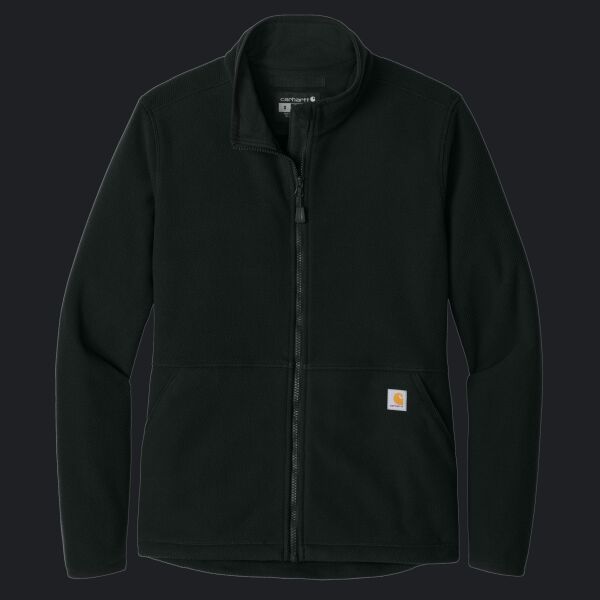 Women's Textured Full Zip Fleece Jacket Thumbnail
