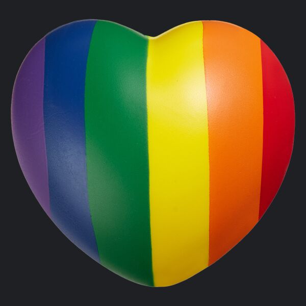 b.free Rainbow Pride Heart Shape Stress Ball Thumbnail