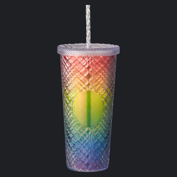 b.free Rainbow Pride 22oz Sparkle Straw Tumbler Thumbnail