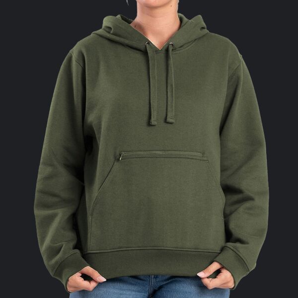 Ladies' Heritage Zippered Pocket Hooded Pullover Sweatshirt Thumbnail