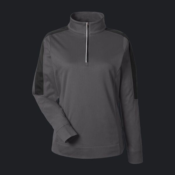 Ladies' Market Snag Protect Mesh Colorblock Quarter-Zip Thumbnail