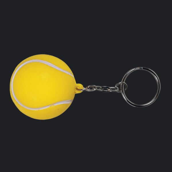 Tennis Ball Shape Stress Ball Keychain Thumbnail