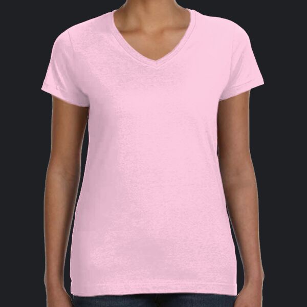 Ladies' V-Neck Fine Jersey T-Shirt Thumbnail