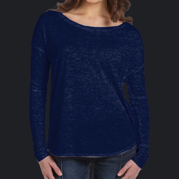 Ladies' Flowy Long-Sleeve T-Shirt with 2x1 Sleeves Thumbnail