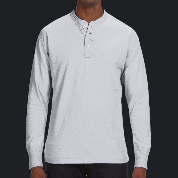 Men's Vintage Brushed Jersey Henley Thumbnail