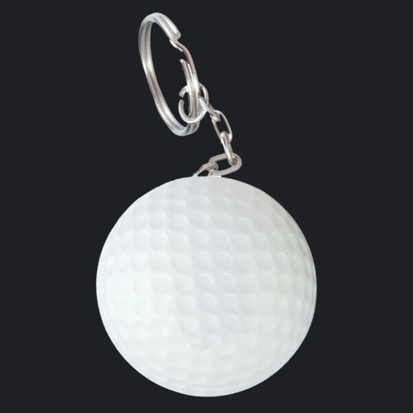 Golf Ball Shape Stress Ball Keychain Thumbnail