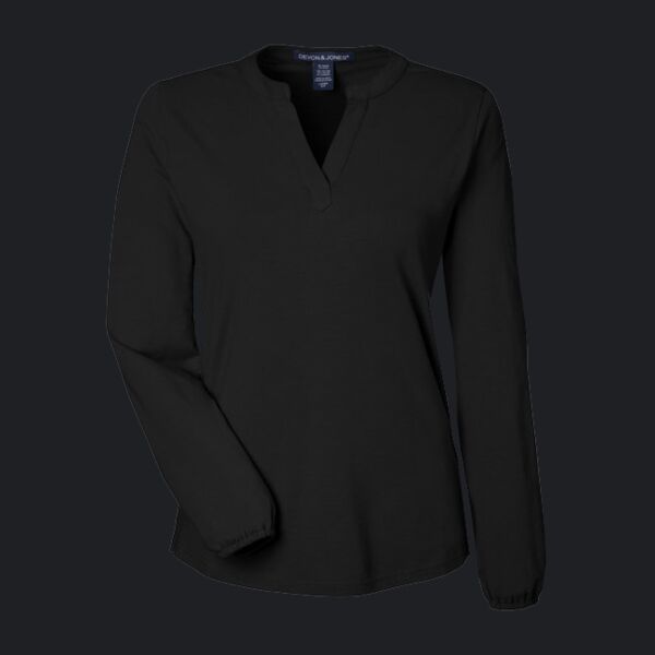 Ladies' Raleigh Half-Placket Knit Top Thumbnail