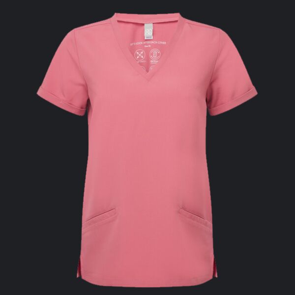 Ladies' Invincible V-Neck Stretch Scrub Top Thumbnail