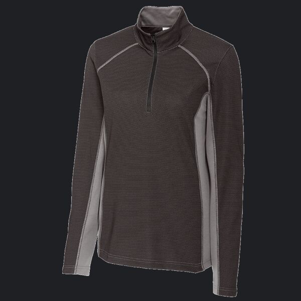 Clique Ice Pique Colorblock Womens Half Zip Tech Pullover Thumbnail