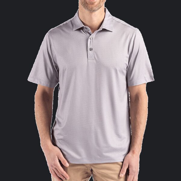 Cutter & Buck Pike Eco Shadow Check Print Recycled Mens Big & Tall Polo Thumbnail