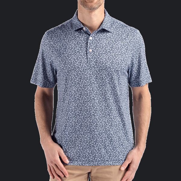 Cutter & Buck Pike Eco Flora Print Recycled Mens Big & Tall Polo Thumbnail