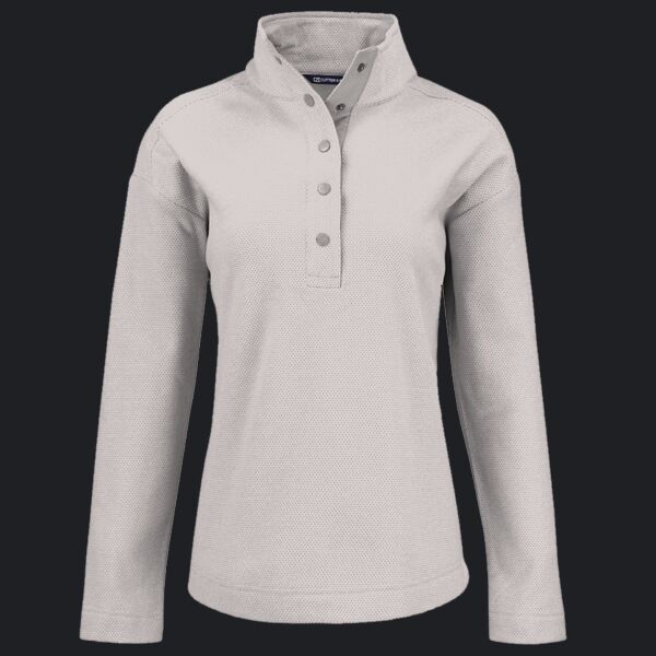 Cutter & Buck Hunts Point Eco Textured Fleece Recycled Womens Snap Pullover Thumbnail