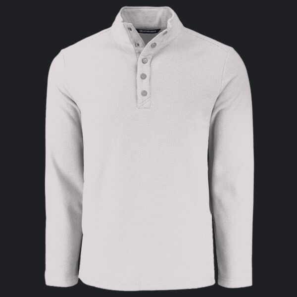 Cutter & Buck Hunts Point Eco Textured Fleece Recycled Mens Snap Pullover Thumbnail