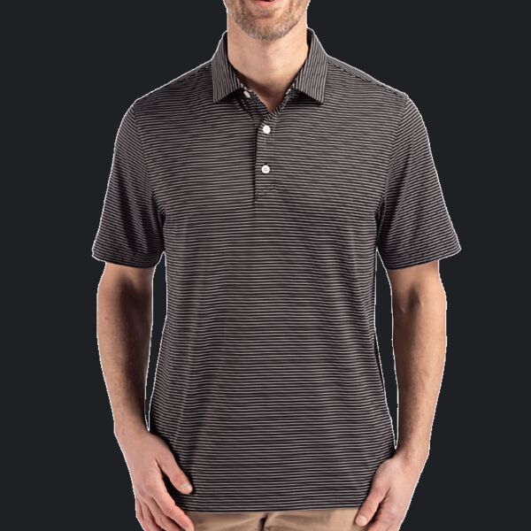 Cutter & Buck Forge Eco Fine Line Stripe Stretch  Recycled Mens Polo Thumbnail
