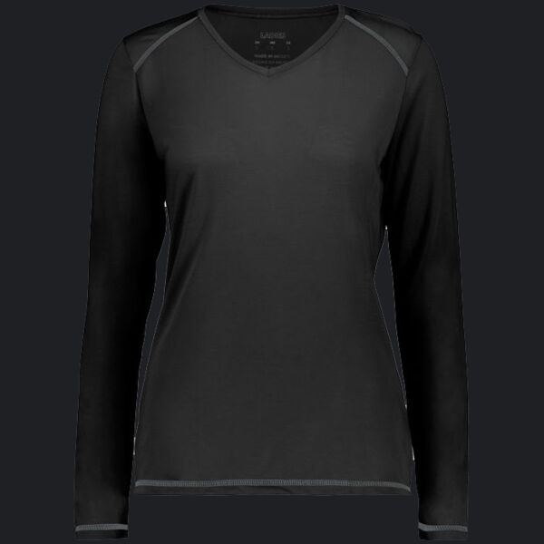 Ladies Super Soft-Spun Poly Long Sleeve Tee Thumbnail