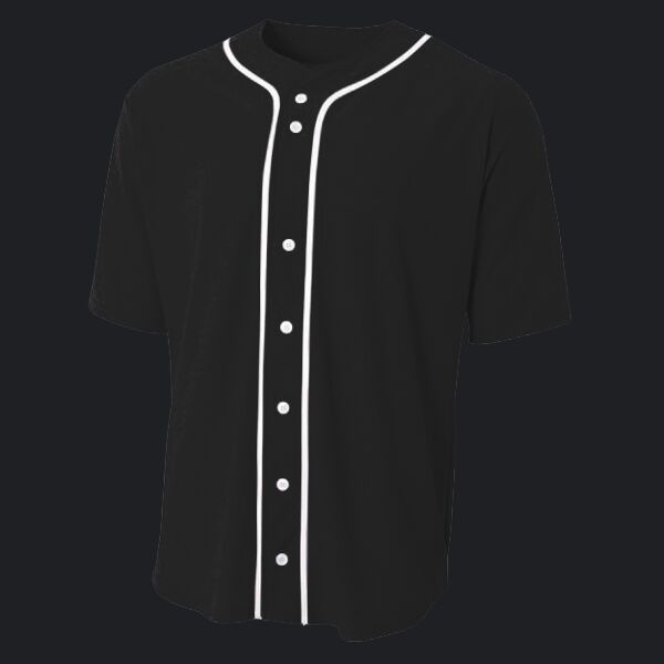 Short Sleeve Full Button Baseball Top Thumbnail