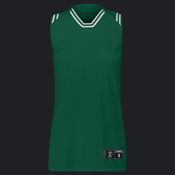 Ladies Retro Basketball Jersey Thumbnail