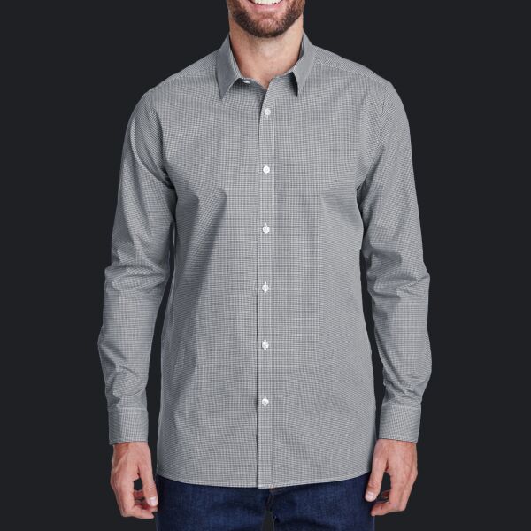 Men's Microcheck Gingham Cotton Shirt Thumbnail