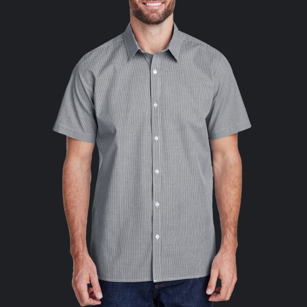 Men's Microcheck Gingham Cotton Shirt Thumbnail