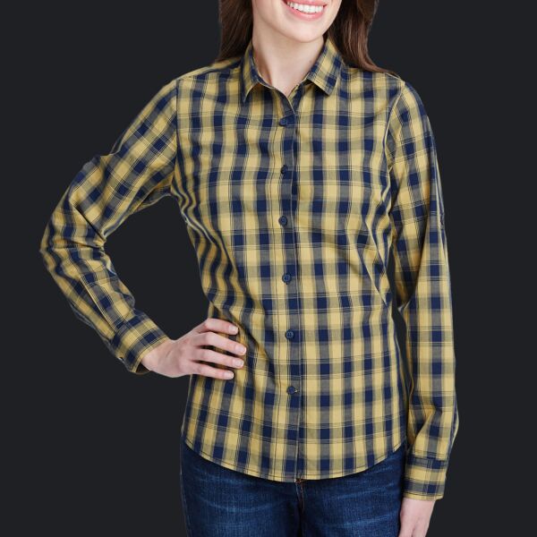 Women's Mulligan Check Cotton Dress Shirt Thumbnail