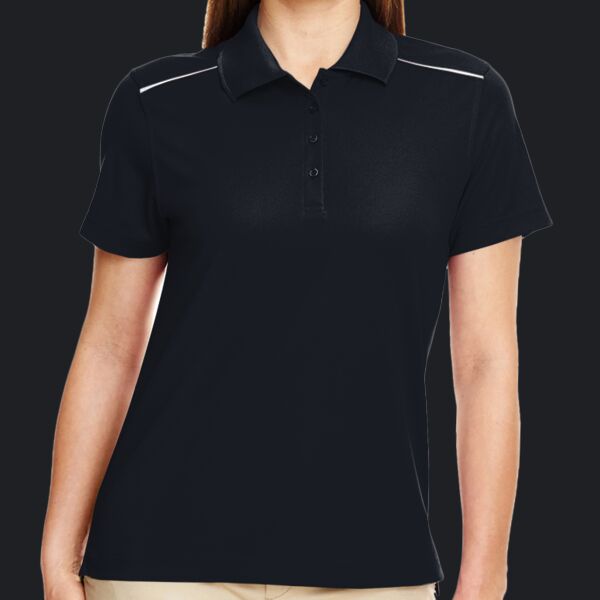 Women's Radiant Performance Piqué Polo with Reflective Piping Thumbnail