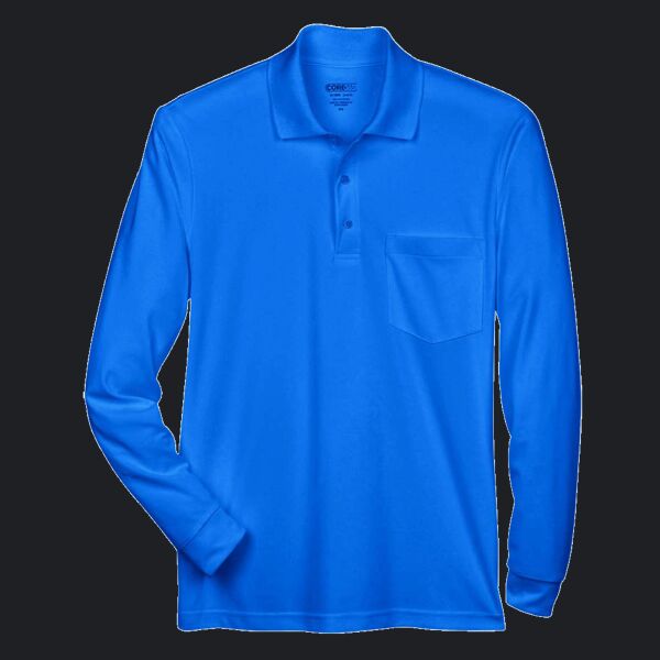 Men's Pinnacle Performance Long Sleeve Piqué Polo with Pocket Thumbnail