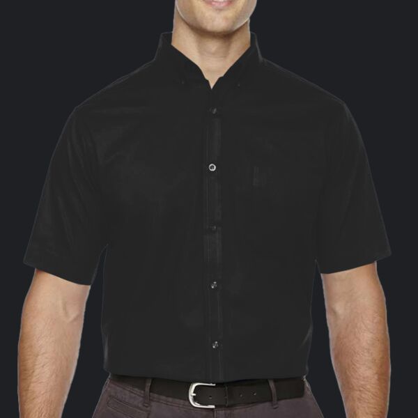 Men's Tall Optimum Short Sleeve Twill Dress Shirt Thumbnail