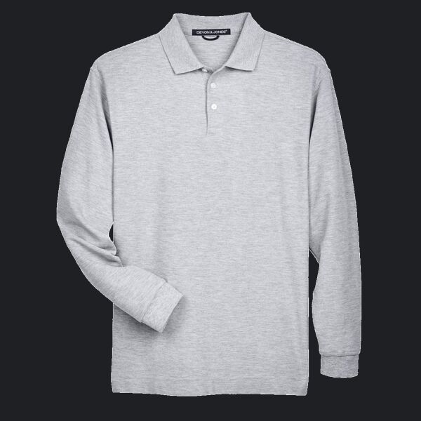 Men's Pima Piqué Long Sleeve Polo Thumbnail