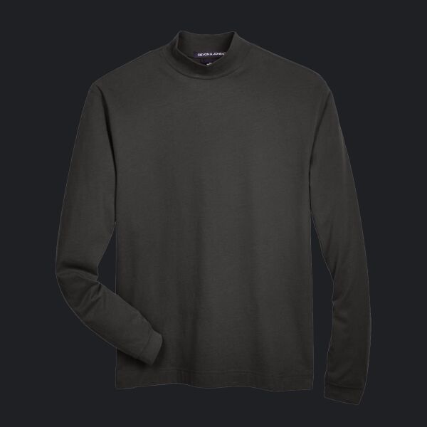 Unisex Sueded Jersey Mock Neck T-Shirt Thumbnail