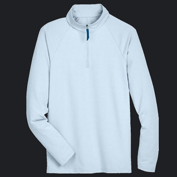 Men's CrownLux Performance® Clubhouse Micro-Stripe Quarter-Zip Pullover Thumbnail