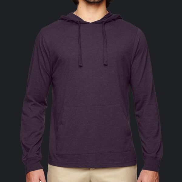 Unisex Eco Jersey Pullover Hooded Long Sleeve T-Shirt Thumbnail
