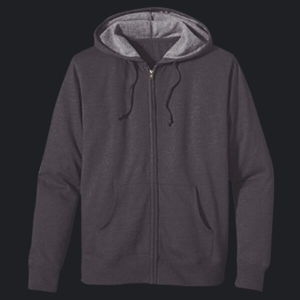 Unisex Heathered Full-Zip Hooded Sweatshirt Thumbnail
