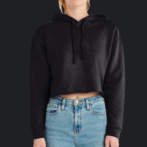 Women's Cropped Fleece Hooded Sweatshirt Thumbnail