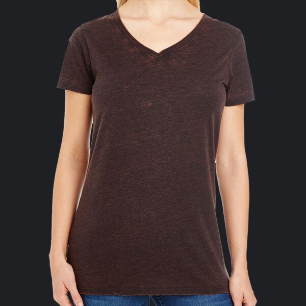 Women's Cross Dye V-Neck T-Shirt Thumbnail