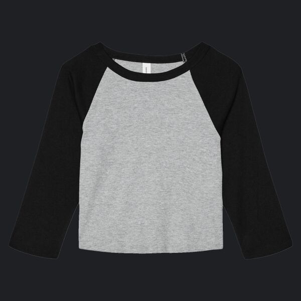 Women's Micro Rib 3/4 Raglan Baby Tee Thumbnail