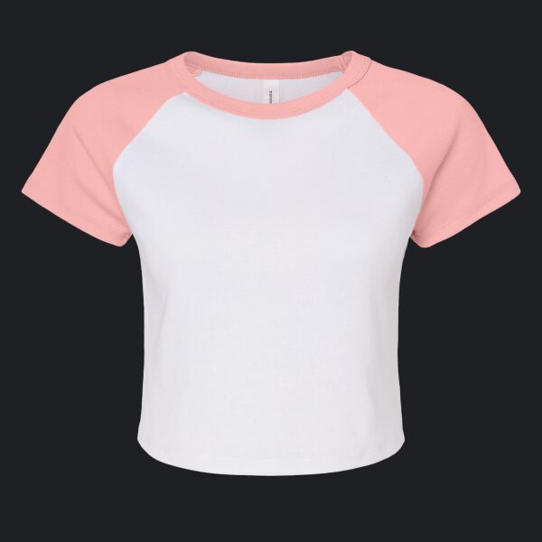 Women's Micro Rib Raglan Baby Tee Thumbnail