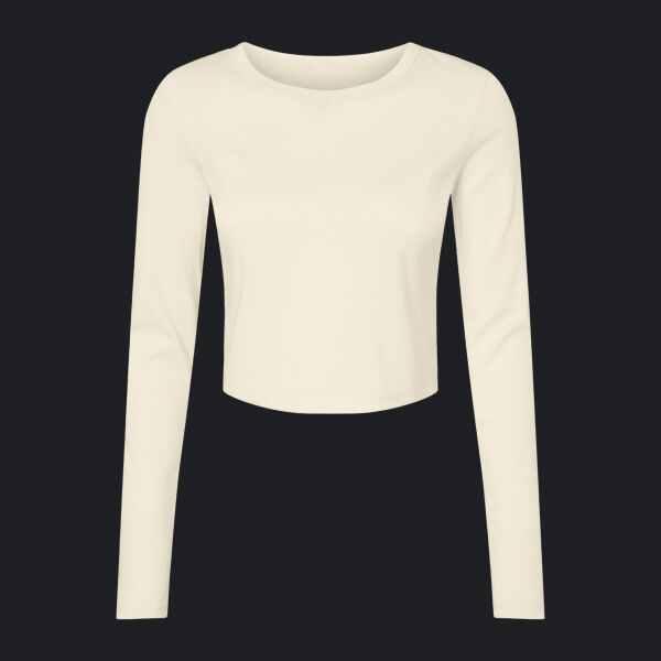 Women's Micro Rib Long Sleeve Baby Tee Thumbnail