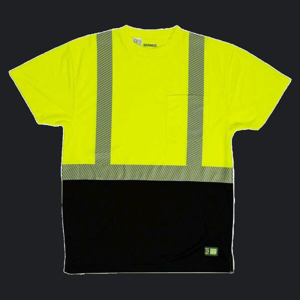 Unisex Hi-Vis Class 2 Color Blocked Pocket T-Shirt Thumbnail