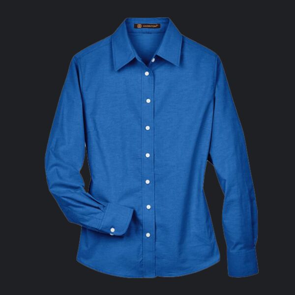 Women's Long Sleeve Oxford Dress Shirt Thumbnail