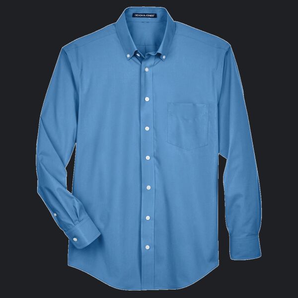 Men's Tall Crown Collection® Broadcloth Woven Dress Shirt Thumbnail