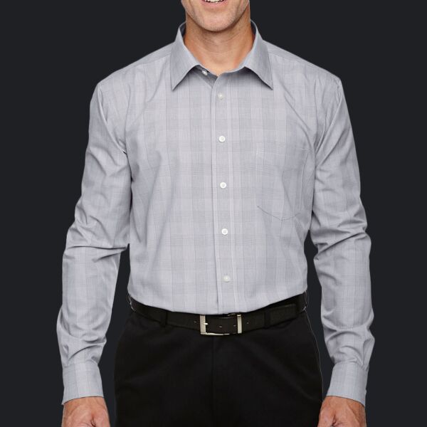 Men's Crown Collection® Glen Plaid Woven Dress Shirt Thumbnail