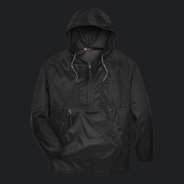 Unisex Packable Hooded Nylon Jacket Thumbnail