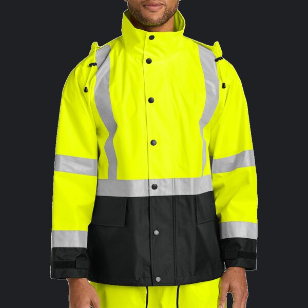 Ansi 107 Class 3 Rain Jacket Thumbnail