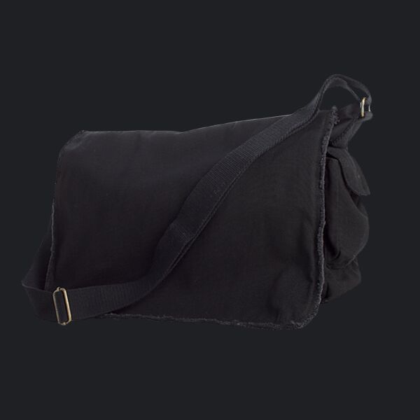 Pigment-Dyed Raw Edge Messenger Bag Thumbnail