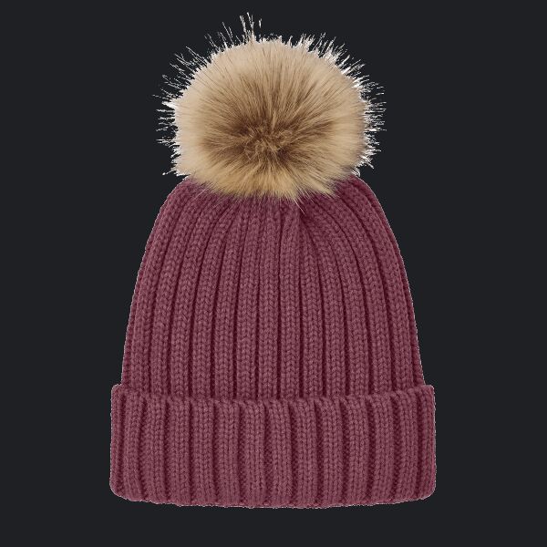 Faux Fur Pom Beanie Thumbnail