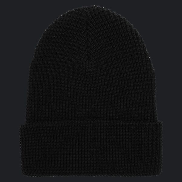 Waffle Cuffed Knit Beanie Thumbnail