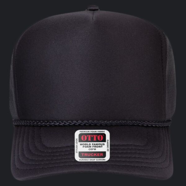 OTTO CAP® 5 Panel High Crown Circle Mesh Back Trucker Hat Thumbnail