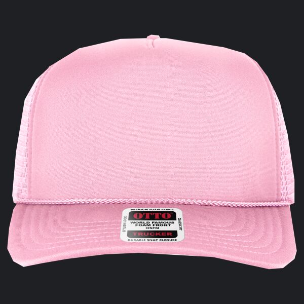 OTTO CAP® OTTO COMFY FIT® 5 Panel High Crown Mesh Back Trucker Hat Thumbnail